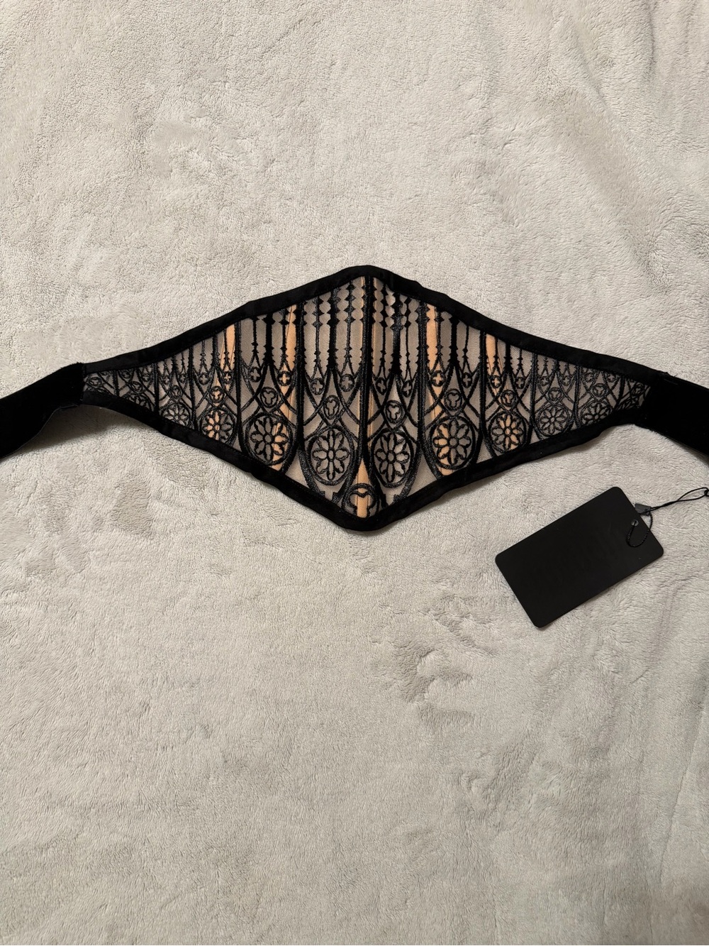 Black Lace Decorative Waist or Bust Band